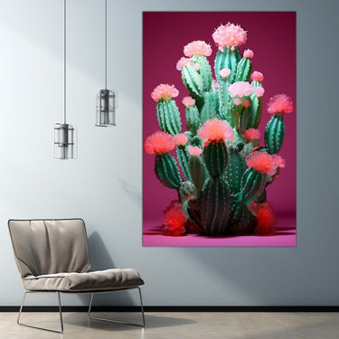 Pink Cactus Painting